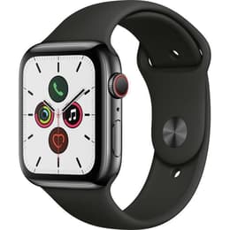 Apple Watch (Series 5) 2019 GPS + Cellular 44 mm - Aluminium Spacegrijs - Sport armband Zwart