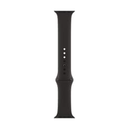 Apple Watch Series 5 (2019) GPS + Cellular 44 mm - Roestvrij staal Spacezwart - Sportbandje Zwart