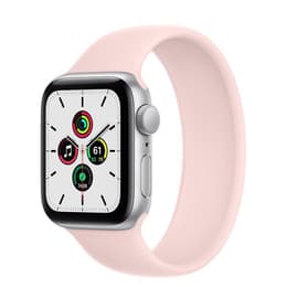 Apple Watch (Series SE) 2020 GPS 40 mm - Aluminium Zilver - Sportbandje Roze