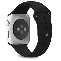 Apple Watch Series SE 1 (2020) GPS 44 mm - Aluminium Zilver - Sportbandje Zwart