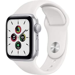 Apple Watch (Series SE) 2020 GPS 44 mm - Aluminium Zilver - Sportbandje Wit