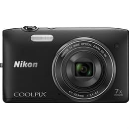 Compactcamera Coolpix S5300 - Zwart + Nikon Nikkor 7x Wide Optical Zoom ED VR 26–182mm f/3.4-6.4 f/3.4-6.4