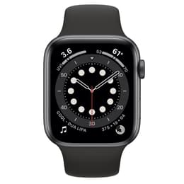 Apple Watch (Series 6) 2020 GPS + Cellular 44 mm - Aluminium Spacegrijs - Sportbandje Zwart