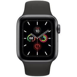 Apple Watch (Series 5) 2019 GPS + Cellular 44 mm - Titanium Zwart - Sport armband Zwart