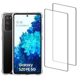 Hoesje Galaxy S20 FE/Galaxy S20 FE 5G en 2 beschermende schermen - Gerecycled plastic - Transparant