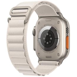 Apple Watch (Ultra) 2022 GPS + Cellular 49 mm - Titanium Grijs - Alpine-bandje Wit