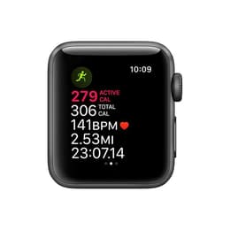 Apple Watch (Series 3) 2017 GPS 42 mm - Aluminium Spacegrijs - Sportbandje Zwart