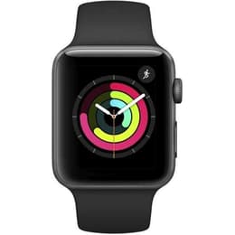 Apple Watch (Series 3) 2017 GPS 42 mm - Aluminium Spacegrijs - Sportbandje Zwart
