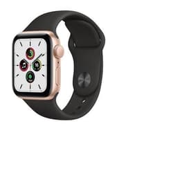 Apple Watch Series SE 1 (2020) GPS 40 mm - Aluminium Goud - Sportbandje Zwart