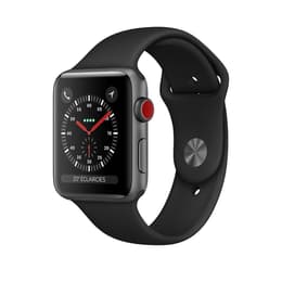 Apple Watch Series 3 (2017) GPS + Cellular 42 mm - Aluminium Spacegrijs - Sportbandje Zwart