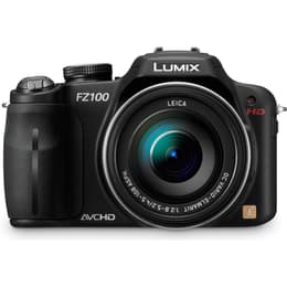 Bridge camera Lumix DMC-FZ100 - Zwart + Panasonic DC-VARIO-ELMARIT 1:2.8-5.2/4.5-108 ASPH f/2.8–5.2