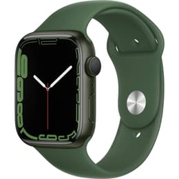 Apple Watch (Series 7) 2021 GPS + Cellular 45 mm - Aluminium Groen - Sportbandje Groente