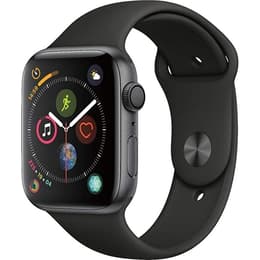 Apple Watch (Series 4) 2018 GPS 44 mm - Aluminium Spacegrijs - Geweven sportbandje Zwart