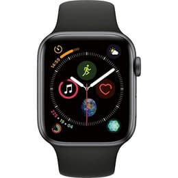 Apple Watch (Series 4) 2018 GPS 44 mm - Aluminium Spacegrijs - Geweven sportbandje Zwart