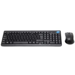 Simpletek Toetsenbord QWERTY Russisch Draadloos Mouse + Keyboard with Stickers 1000 DPI 2.4G Nano reciever