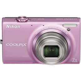 Compactcamera CoolPix S6100 - Roze + Nikon Nikon Nikkor Wide Optical Zoom 28-196 mm f/3.7-5.6 ED VR f/3.7-5.6