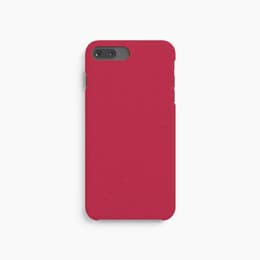 Hoesje iPhone 7 Plus/8 Plus - Natuurlijk materiaal - Rood