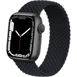 Apple Watch (Series SE) 2020 GPS 44 mm - Aluminium Grijs - Gevlochten solobandje Zwart
