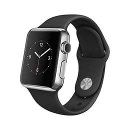Apple Watch (Series 1) 2016 GPS 42 mm - Roestvrij staal Zwart - Sport armband Zwart
