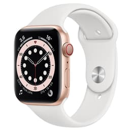 Apple Watch (Series 5) 2019 GPS + Cellular 40 mm - Aluminium Goud - Sport armband Wit