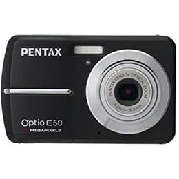 Compactcamera Optio E50 - Zwart + Pentax Pentax Lens Optical Zoom 37.5-112.5 mm f/2.8-5.2 f/2.8-5.2