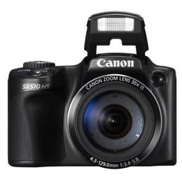 Compactcamera PowerShot SX510 HS - Zwart + Canon Canon Zoom Lens 24-720 mm f/3.4-5.8 f/3.4-5.8