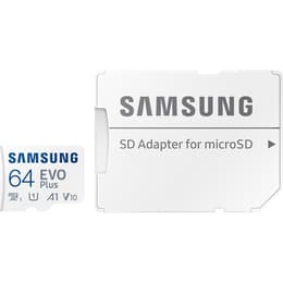Carte Mémoire MicroSD Evo Plus 64GB Class 10 - 100 MB/S + Adaptateur SD Samsung USB-sleutel