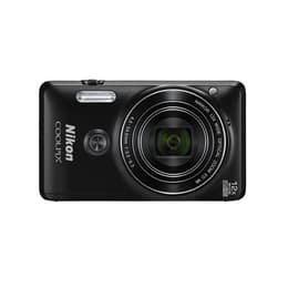 Compactcamera Coolpix S6900 - Zwart + Nikon Nikkor 12x Wide Optical Zoom ED VR f/3.3 - 6.3
