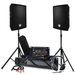 Pack Sono BM SONIC Amplificateur 1000W, Paire d'Enceintes Passives 2x300W, Table de Mixage, Pieds, Casque DJ, Câbles et Micro PA speaker