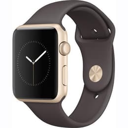 Apple Watch (Series 1) 2016 GPS 42 mm - Aluminium Goud - Sport armband Grijs