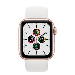 Apple Watch (Series 6) 2020 GPS + Cellular 40 mm - Aluminium Goud - Sportbandje Wit