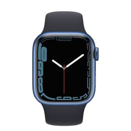 Apple Watch (Series 7) 2021 GPS + Cellular 41 mm - Aluminium Blauw - Sportbandje Blauw