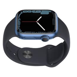 Apple Watch Series 7 (2021) GPS + Cellular 41 mm - Aluminium Blauw - Sportbandje Zwart