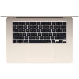 MacBook Air 15" (2025) - Apple M4 met 10‑core CPU en 10-core GPU - 16GB RAM - SSD 256GB - Standaarddisplay - QWERTY - Engels