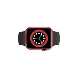 Apple Watch (Series 7) 2021 GPS 41 mm - Aluminium Rood - Sportbandje Zwart