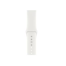 Apple Watch Series 9 (2023) GPS + Cellular 45 mm - Roestvrij staal Zilver - Sportbandje Wit