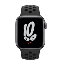 Apple Watch (Series SE) 2020 GPS 44 mm - Aluminium Spacegrijs - Sportbandje van Nike Zwart