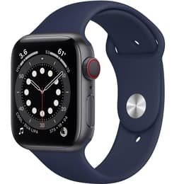 Apple Watch (Series 6) 2020 GPS + Cellular 40 mm - Aluminium Spacegrijs - Sportbandje Blauw