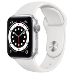 Apple Watch (Series 7) 2021 GPS + Cellular 45 mm - Aluminium Grijs - Sportbandje Wit