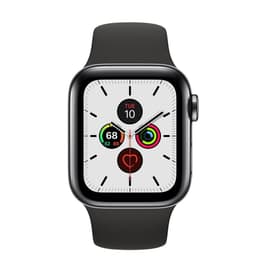 Apple Watch (Series 5) 2019 GPS 44 mm - Aluminium Grijs - Sportbandje Zwart