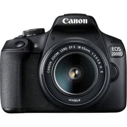 Spiegelreflexcamera - Canon EOS 2000D Zwart + Lens Canon EF-S 18-55 mm f/3.5-5.6 IS II