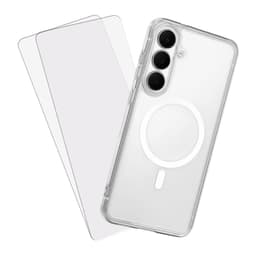 Hoesje Galaxy S25 FE en 2 beschermende schermen - TPU - Transparant