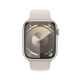 Apple Watch Series 9 (2023) GPS 45 mm - Aluminium Sterrenlicht - Sportbandje Sterrenlicht
