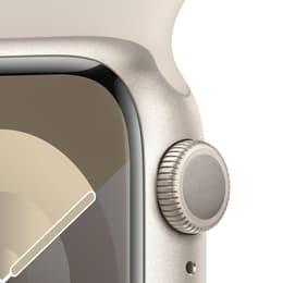 Apple Watch Series 9 (2023) GPS 45 mm - Aluminium Sterrenlicht - Sportbandje Sterrenlicht