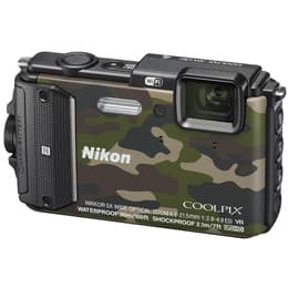 Compactcamera Coolpix AW130 - Camouflage + Nikon Nikkor 5x Wide Optical Zoom 24-120mm f/2.8-4.9 f/2.8-4.9