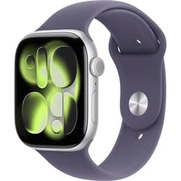 Apple Watch Series 11 (2025) GPS + Cellular 46 mm - Aluminium Zilver - Sportbandje Zwart