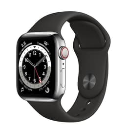 Apple Watch (Series 5) 2019 GPS 40 mm - Aluminium Zilver - Sport armband Zwart