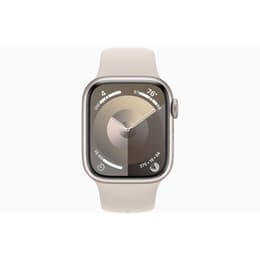 Apple Watch Series 9 (2023) GPS 41 mm - Aluminium Sterrenlicht - Sportbandje Sterrenlicht