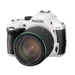 Reflex Pentax K-50 - Wit + Lens Pentax 18-55mm f/3.5-5.6+f/18
