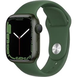 Apple Watch (Series 7) 2021 GPS 41 mm - Aluminium Spacegrijs - Sportbandje Groente